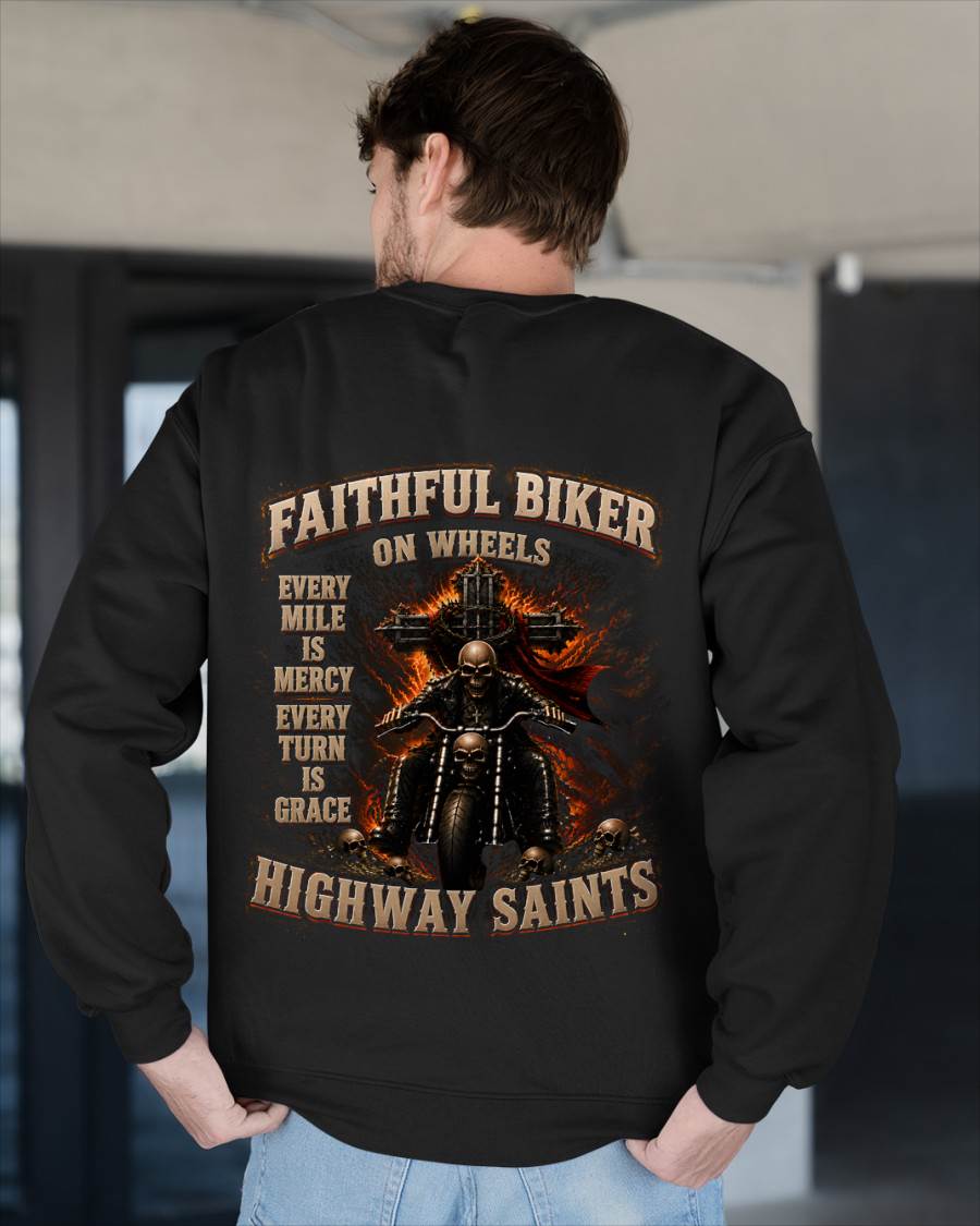 FAITHFUL BIKER RIDE WITH GOD SAVED BY GRACE - SHIRT FOR MEN - LUNA00 (SKU2608-318)