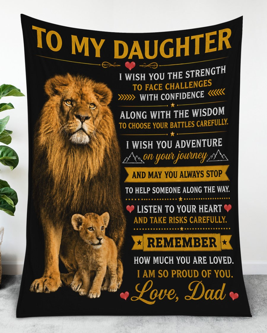 BLANKET FOR DAUGHTER –  GIFT FROM DAD Sherpa Fleece Quilt Blanket - LUNA00 (SKU2608-426)