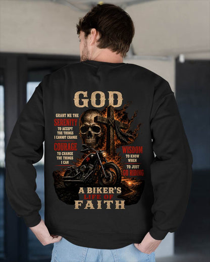GOD, GRANT ME SERENITY, COURAGE, WISDOM & FAITH TO RIDE ON - SHIRT FOR MEN - LUNA00 (SKU2608-391)