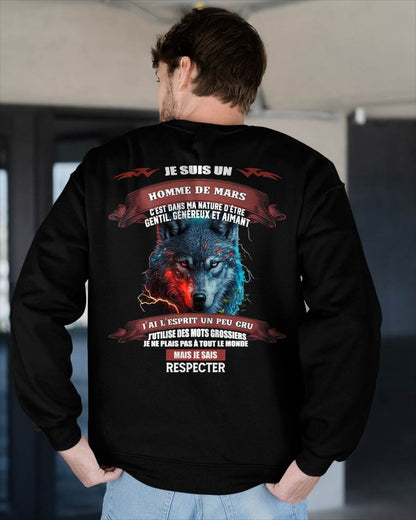 MARS - JE SAIS RESPECTER – T-SHIRT D’ANNIVERSAIRE POUR HOMME - frSNOW03 (SKU12-266-03)