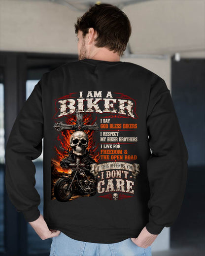 I AM A BIKER  GOD BLESS MY RIDE - SHIRT FOR MEN - LUNA00 (SKU2608-81)