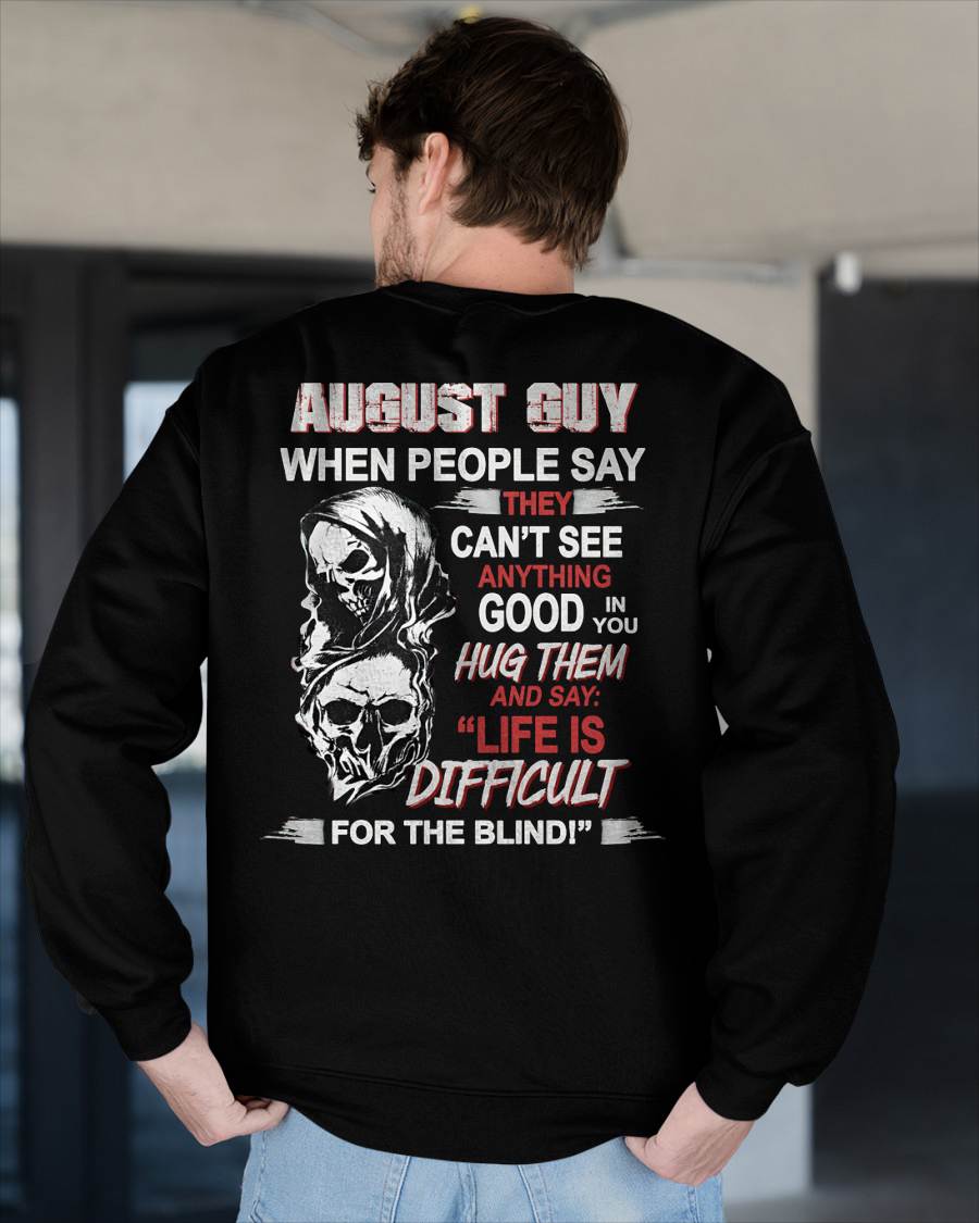 AUGLUNAT -  HUG THEM AND SAY... - BIRTHDAY T-SHIRT FOR MEN - SNOW08 (SKU12-253-08)