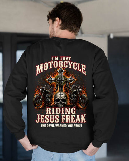 I’M THAT MOTORCYCLE RIDING JESUS FREAK THE DEVIL WARNED YOU ABOUT - SHIRT FOR MEN - LUNA00(SKU2608-459)