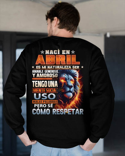 ABRIL - MENTE SUCIA PERO SÉ RESPETAR - REGALO DE CUMPLEAÑOS PARA HOMBRES - LUNA04sp (SKU10-68-04)
