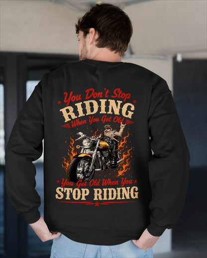 YOU DON'T STOP RIDING WHEN YOU GET OLD. YOU GET OLD WHEN YOU STOP RIDING - SHIRT FOR MEN - LUNAOO (SKU2608-54)