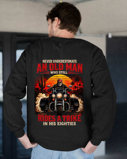 NEVER UNDERESTIMATE AN OLD MAN BIKER - SHIRT FOR MEN - LUNA00 (SKU2608-37)