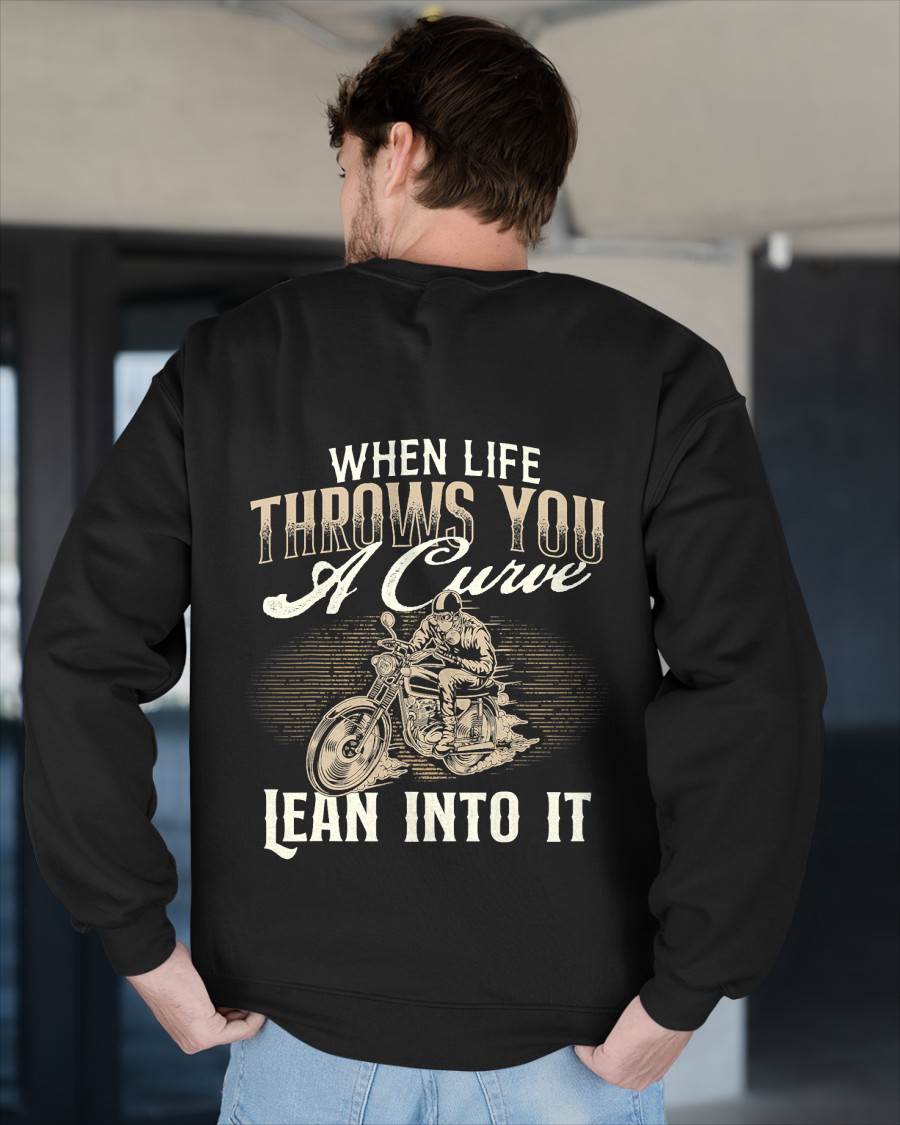 When Life Throws You A Curve Lean Into It - Biker Motorcycle - SHIRT FOR MEN - LUNA00 (SKU2607-DY-11)