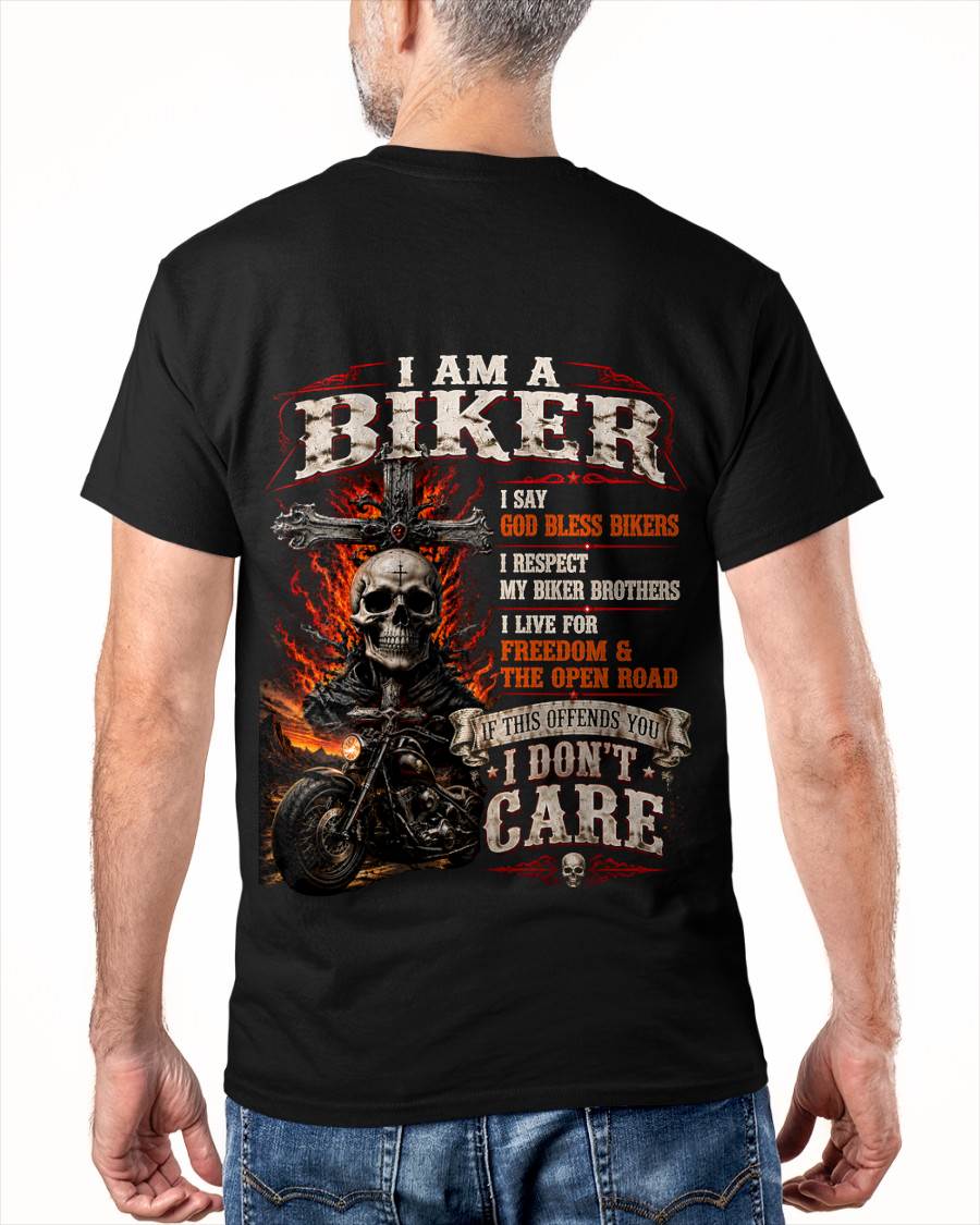 I AM A BIKER  GOD BLESS MY RIDE - SHIRT FOR MEN - LUNA00 (SKU2608-81)