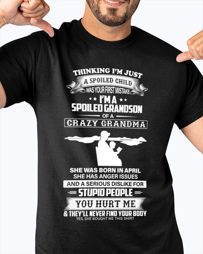 Spoiled by Grandma Shirt April Edition – From Grandma to Grandson NINA04 (SKU-GMS2-04)