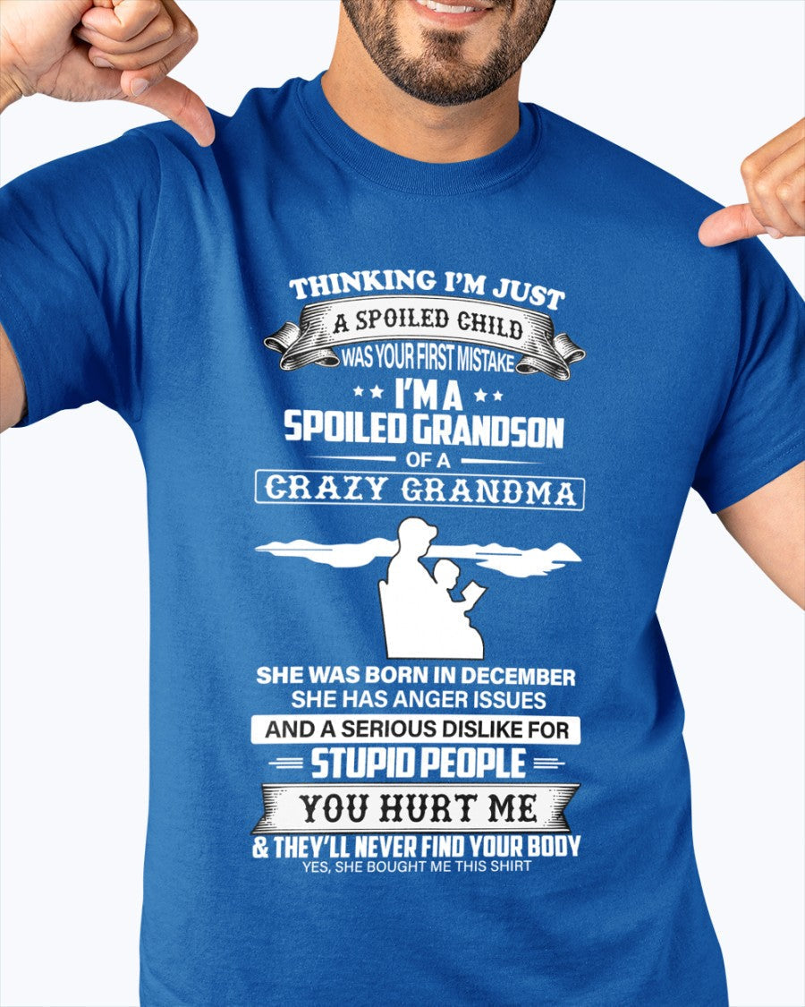 Spoiled by Grandma Shirt December Edition – From Grandma to Grandson NINA12 (SKU-GMS2-12)