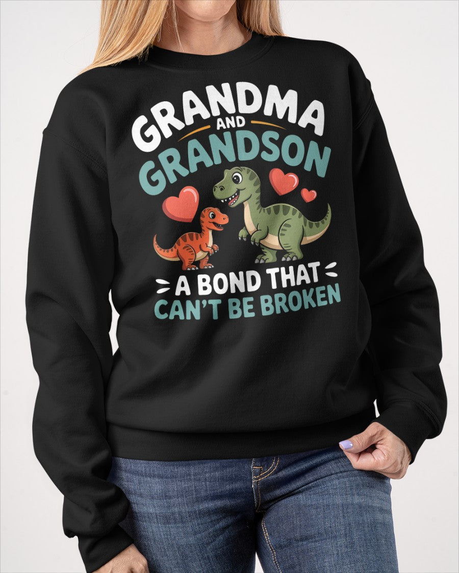 GRANDMA AND GRANDSON A BOND THAT CAN'T BE BROKEN DINOSAUR UNISEX T-SHIRT - NINA00 (SKU-GMS5)