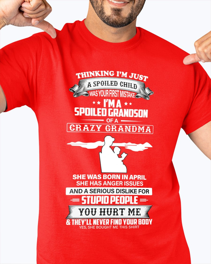Spoiled by Grandma Shirt April Edition – From Grandma to Grandson NINA04 (SKU-GMS2-04)