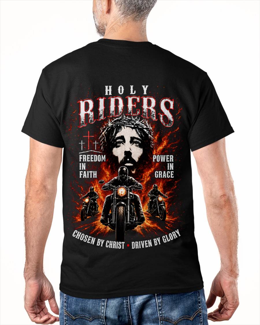 HOLY RIDERS FAITH & GRACE CHOSEN BY CHRIST DRIVEN BY GLORY - SHIRT FOR MEN - LUNA00 (SKU2608-216)