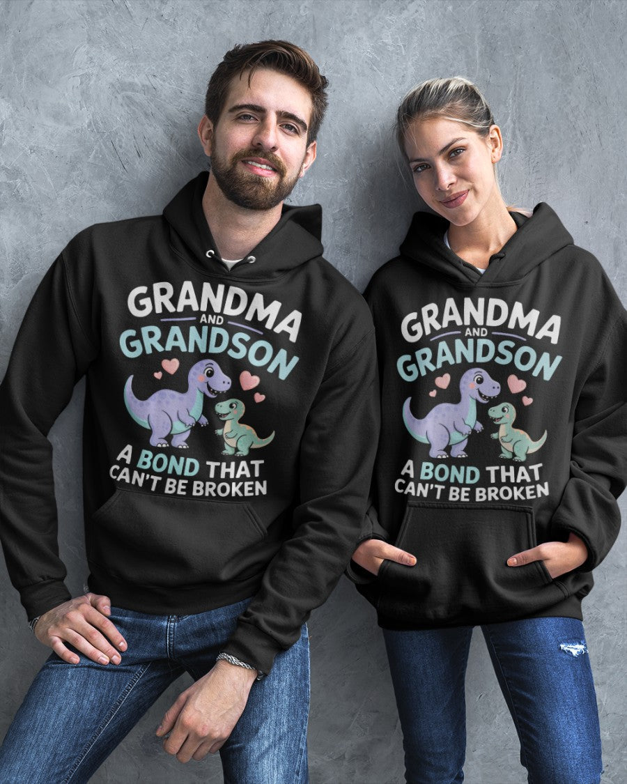 GRANDMA AND GRANDSON A BOND THAT CAN'T BE BROKEN DINOSAUR UNISEX T-SHIRT LUNA00 (SKU-GMS4)