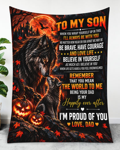 BLANKET FOR SON – COMFORT & WARMTH GIFT FROM DAD Sherpa Fleece Quilt Blanket LUNA00 (SKU2610-39)