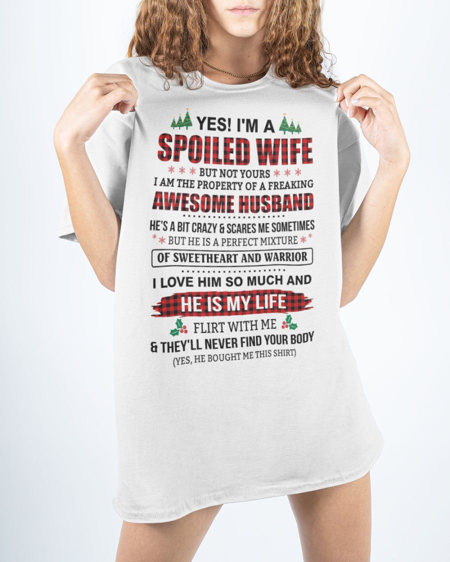 SPOILED WIFE OF AWESOME HUSBAND - PERFECT CHRISTMAS GIFT FROM HUSBAND - LUNA00