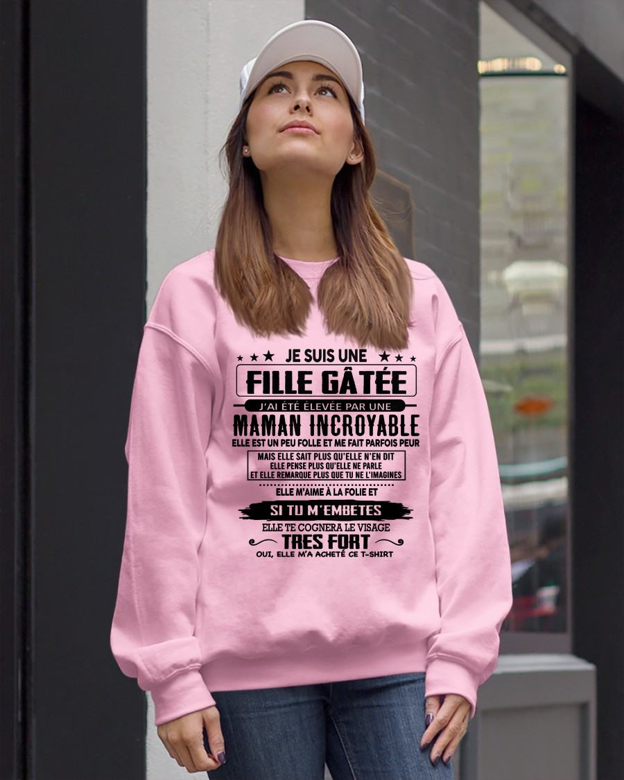 T-SHIRT JE SUIS UNE FILLE CHANCELUNAE – CADEAU TOUCHANT DE MAMAN INCROYABLE - frSNOW00 (SKU26T-0190-00)