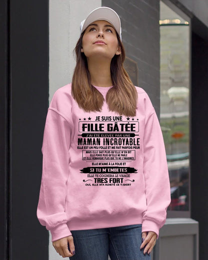 T-SHIRT JE SUIS UNE FILLE CHANCELUNAE – CADEAU TOUCHANT DE MAMAN INCROYABLE - frSNOW00 (SKU26T-0190-00)