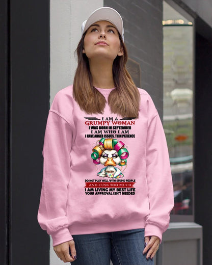 SEPTEMBER - GRUMPY WOMAN - BIRTHDAY SHIRT FOR WOMEN - FMA / LUNA09 (SKU26T-01-22-09)