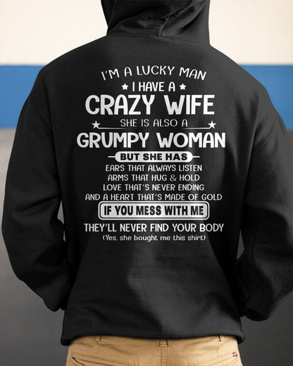 LUCKY MAN OF A GRUMPY WIFE  - GIFT FROM WIFE - SNOW00 (SKU12-277-00)