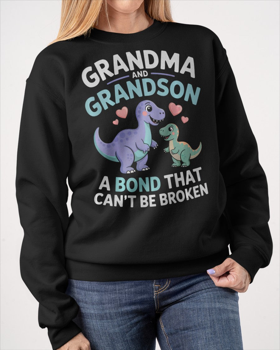 GRANDMA AND GRANDSON A BOND THAT CAN'T BE BROKEN DINOSAUR UNISEX T-SHIRT NINA00 (SKU-GMS4)