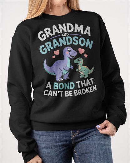GRANDMA AND GRANDSON A BOND THAT CAN'T BE BROKEN DINOSAUR UNISEX T-SHIRT LUNA00 (SKU-GMS4)