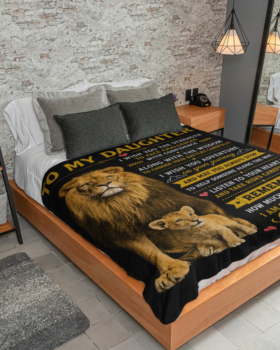 BLANKET FOR DAUGHTER –  GIFT FROM DAD Sherpa Fleece Quilt Blanket - LUNA00 (SKU2608-426)