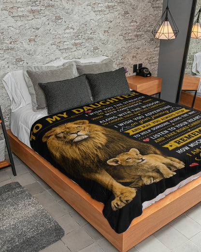 BLANKET FOR DAUGHTER –  GIFT FROM DAD Sherpa Fleece Quilt Blanket - LUNA00 (SKU2608-426)