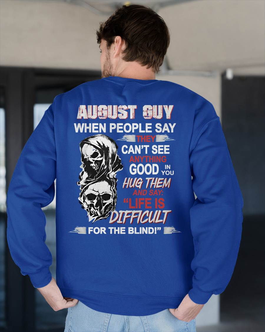 AUGLUNAT -  HUG THEM AND SAY... - BIRTHDAY T-SHIRT FOR MEN - SNOW08 (SKU12-253-08)