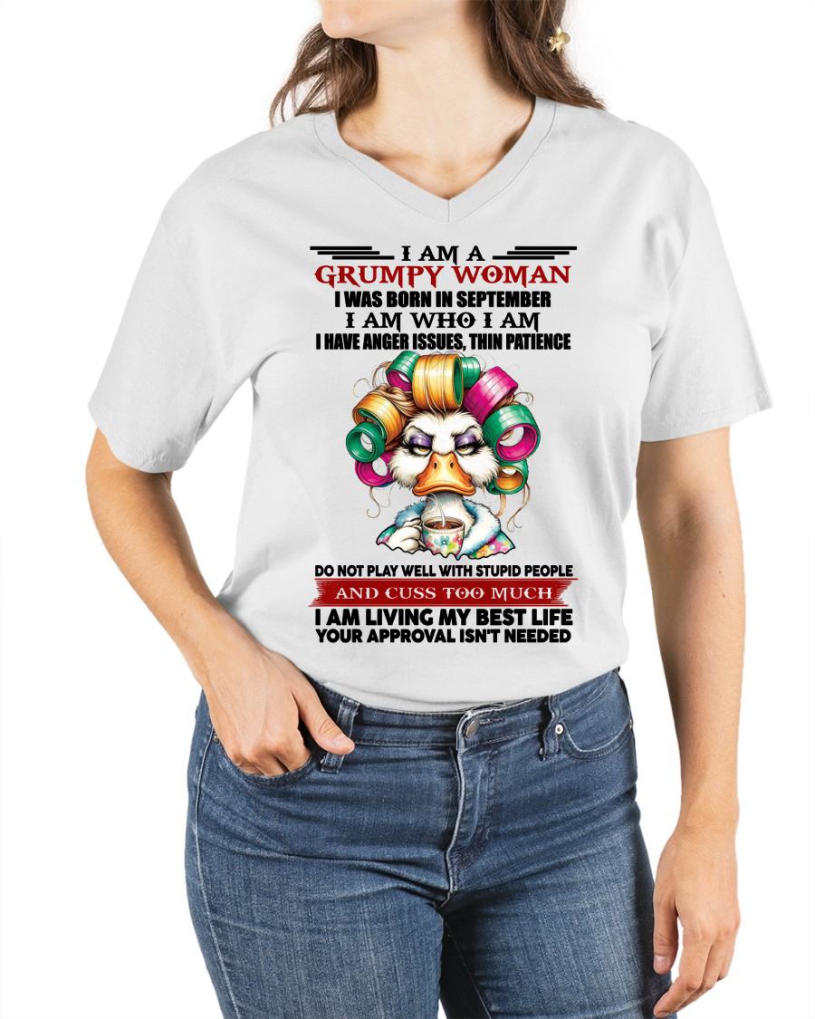 SEPTEMBER - GRUMPY WOMAN - BIRTHDAY SHIRT FOR WOMEN - FMA / LUNA09 (SKU26T-01-22-09)