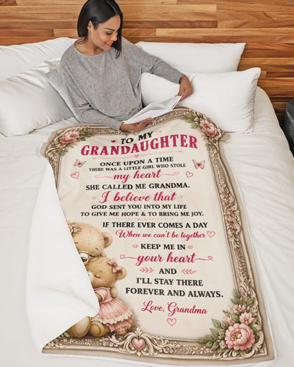 BLANKET FOR GRANDDAUGHTER – COMFORT & WARMTH GIFT FROM GRANDMA Sherpa Fleece Quilt Blanket LUNA (SKU2608-482)
