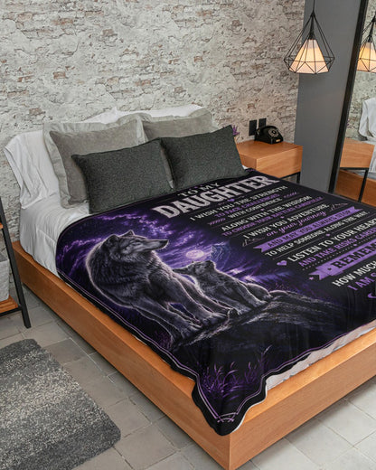BLANKET FOR DAUGHTER –  GIFT FROM DAD Sherpa Fleece Quilt Blanket - LUNA00 (SKU2608-410)
