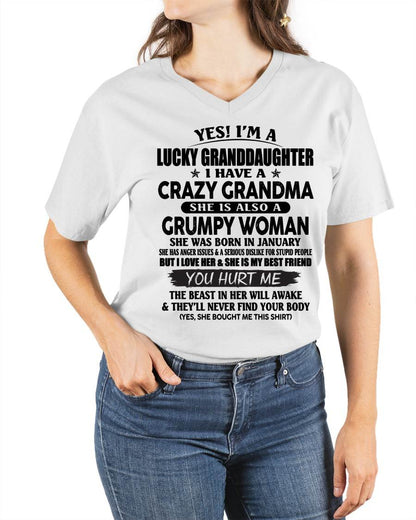 JANUARY - LUCKY GRANDDAUGHTER OF CRAZY GRANDMA - PERFECT GIFT FROM GRANDMA - LUNA01 (SKU12-146-01)