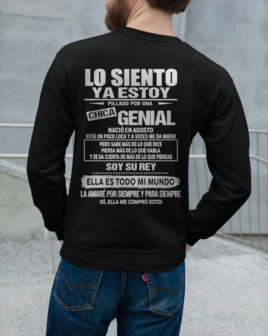 Agosto - Chica genial nació en agosto - Regalo especial para novio - Black - T08 (SKU05-80-08)
