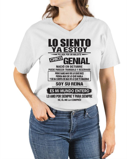 Octubre - Chico genial Nació en octubre - Regalo especial para novia - T10 (SKU04-18)