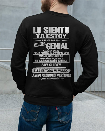 Enero Chica genial - Regalo especial para novio - Black - T01 (SKU05-80-01)