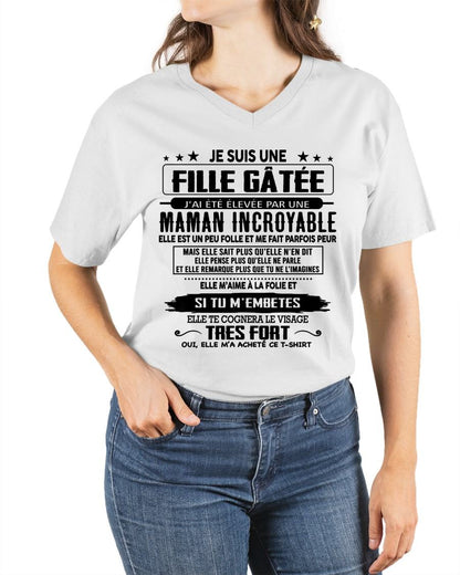 T-SHIRT JE SUIS UNE FILLE CHANCELUNAE – CADEAU TOUCHANT DE MAMAN INCROYABLE - frSNOW00 (SKU26T-0190-00)