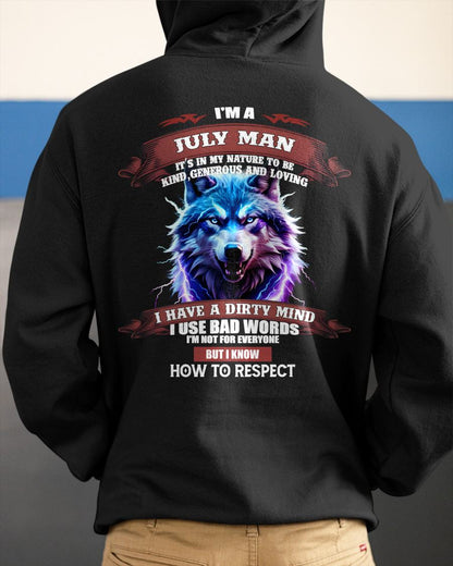 JULY - KNOW HOW TO RESPECT - BIRTHDAY T-SHIRT FOR MEN - EBIL07 (SKU12-312-07)