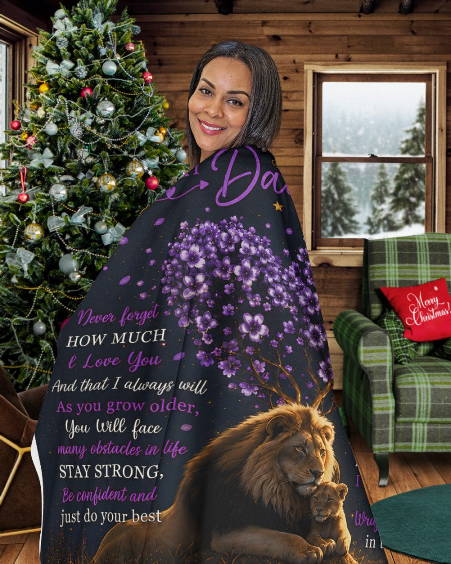 TO MY DAUGHTER - GIFT FROM MOM - Sherpa Fleece Quilt Blanket (SKU2607-22)