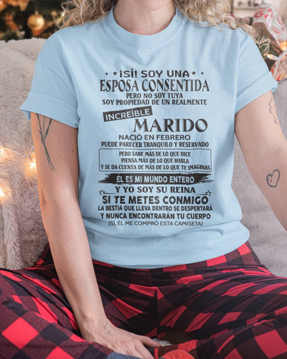 Febrero - Marido Increíble Nació En Febrero - Regalo Especial Para Esposa - T02 (SKU06-09-02)