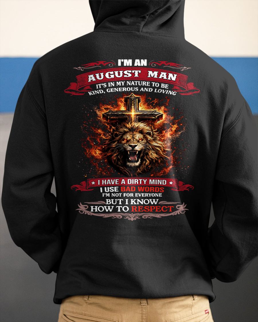AUGLUNAT - KIND AND LOVING ARE MY NATURE - PREMIUM DTG PRINT BIRTHDAY T-SHIRT FOR MEN - EBIL08 (SKU26T-01-31-08)