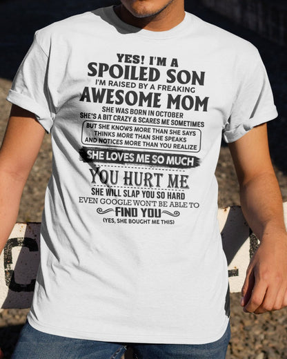October - Awesome Mom - Perfect gift for son From Mom - LUNA10 (SKU-SPW-10)