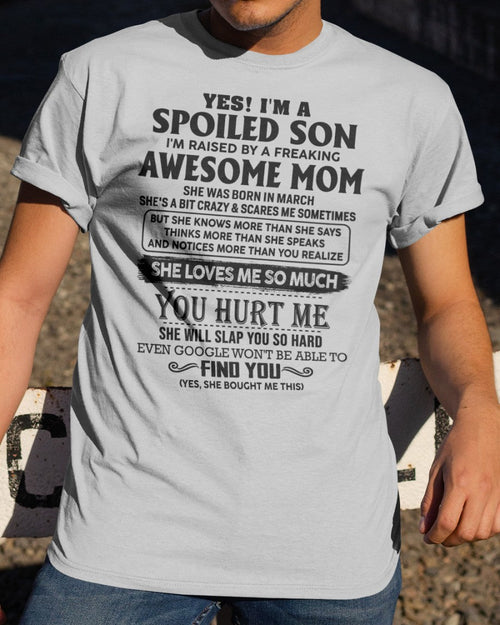 March - Awesome Mom - Perfect Gift For Your Son From Mom - LUNA03 (SKU-SPW-03)