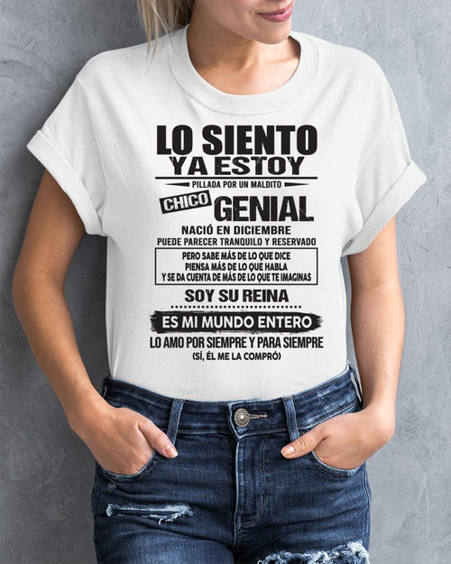 Diciembre - Chico genial Nació en diciembre - Regalo especial para novia - T12 (SKU04-18)