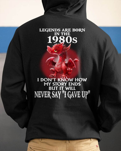 1980s - NEVER SAY GIVE UP - BIRTHDAY T-SHIRT FOR MEN - SNOW00 (SKU12-163-1980)