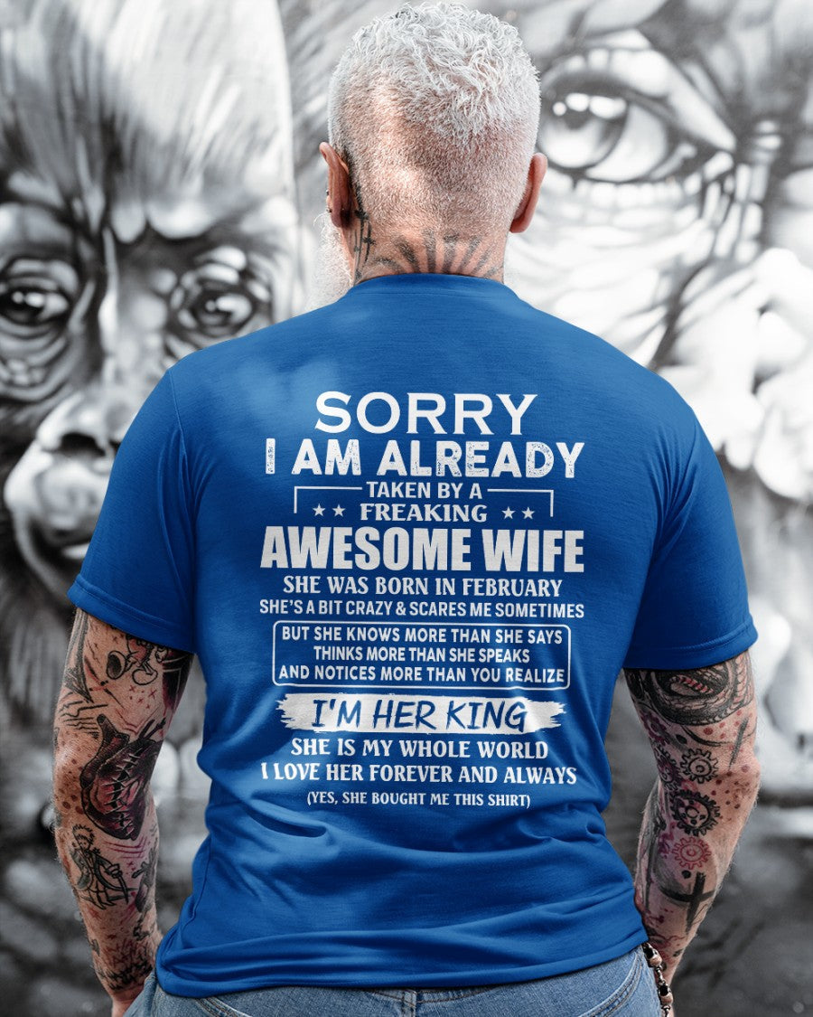 Awesome wife February - Perfect gift for husband from wife - LUNA02 (SKU68-79-02)