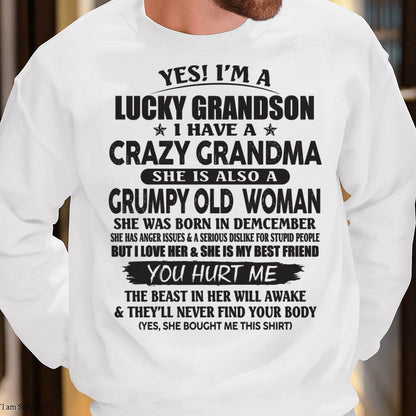 DECEMBER - LUCKY GRANDSON OF CRAZY GRANDMA -  FROM GRANDMA - LUNA12 (SKU10-173-12)