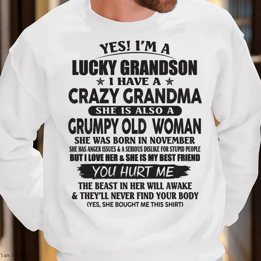 NOVEMBER - LUCKY GRANDSON OF CRAZY GRANDMA -  FROM GRANDMA - LUNA11 (SKU10-173-11)