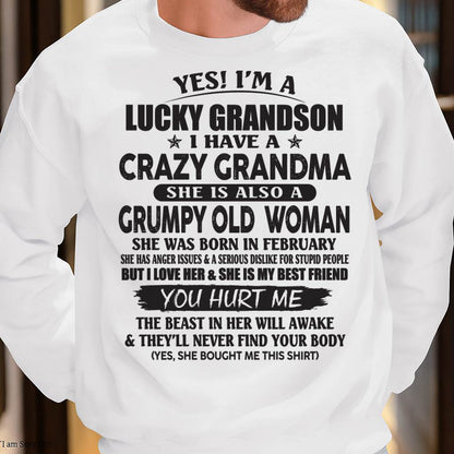 FEBRUARY - LUCKY GRANDSON OF CRAZY GRANDMA -  FROM GRANDMA - LUNA02 (SKU10-173-02)