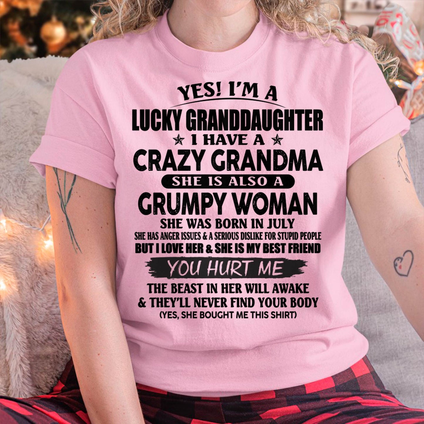 JULY - LUCKY GRANDDAUGHTER OF CRAZY GRANDMA - PERFECT GIFT FROM GRANDMA - LUNA07 (SKU12-146-07)